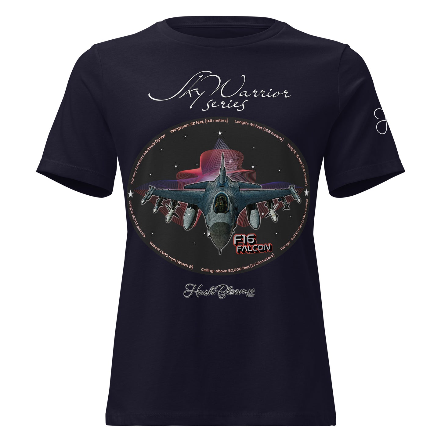 Navy - F16 Falcon Women's Relaxed T-Shirt