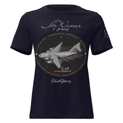 Navy - C17 Globe Master III Women's Relaxed T-Shirt