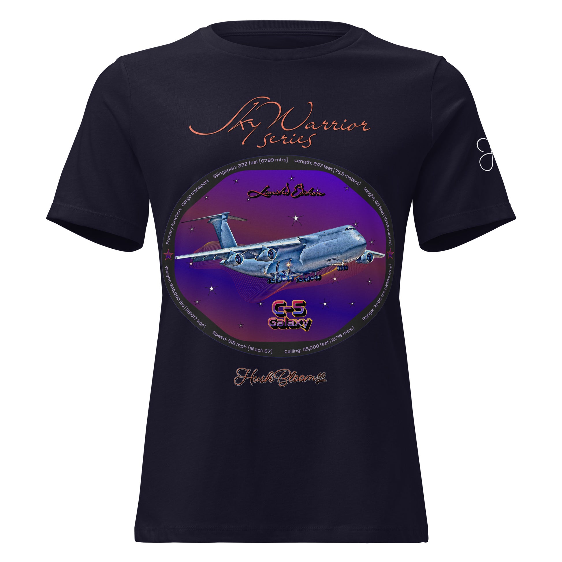 Navy - C5 Galaxy (Limited Edition) Women's Relaxed T-Shirt