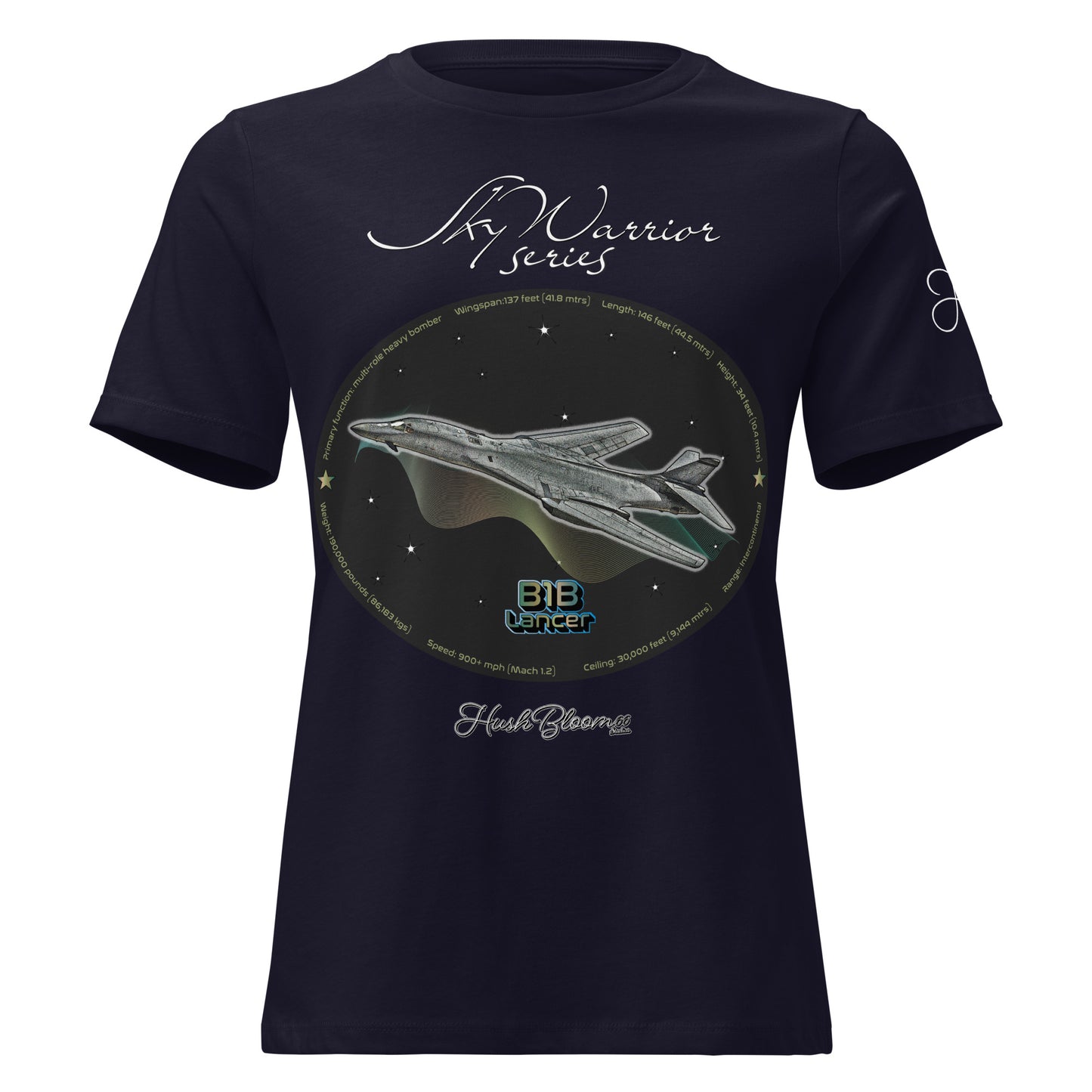 Navy - B1B Lancer Women's Relaxed T-Shirt