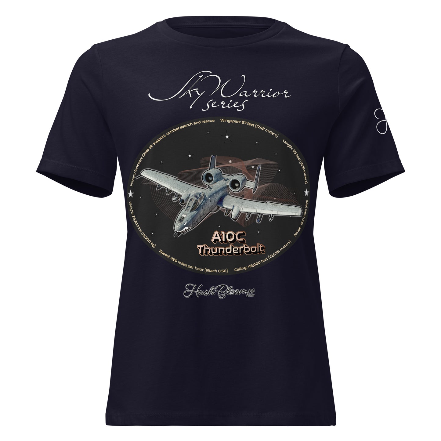 Navy - A10C Thunderbolt Women's Relaxed T-Shirt