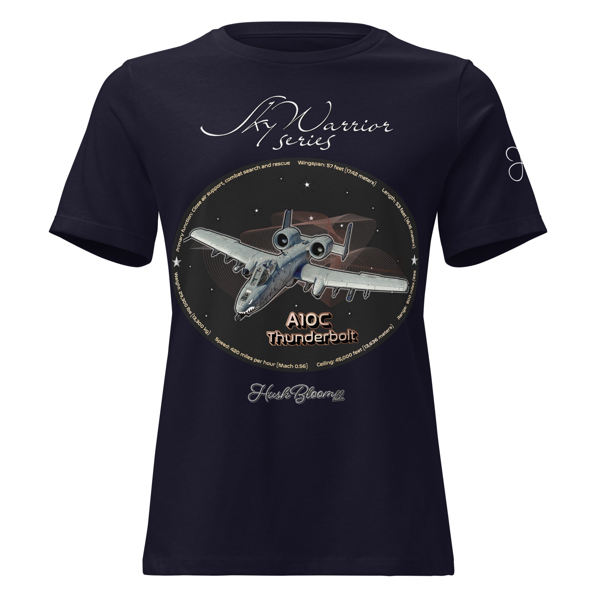Navy - A10C Thunderbolt Women's Relaxed T-Shirt