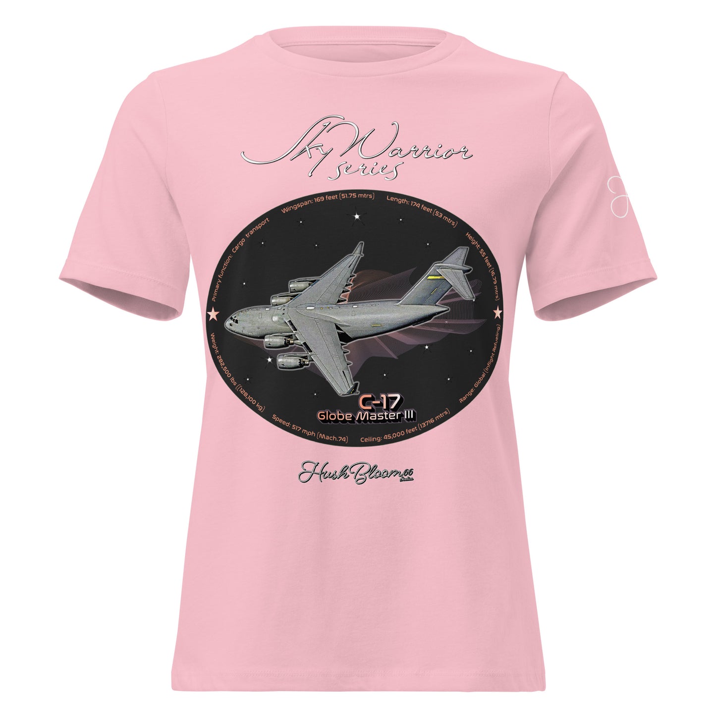 Pink - C17 Globe Master III Women's Relaxed T-Shirt