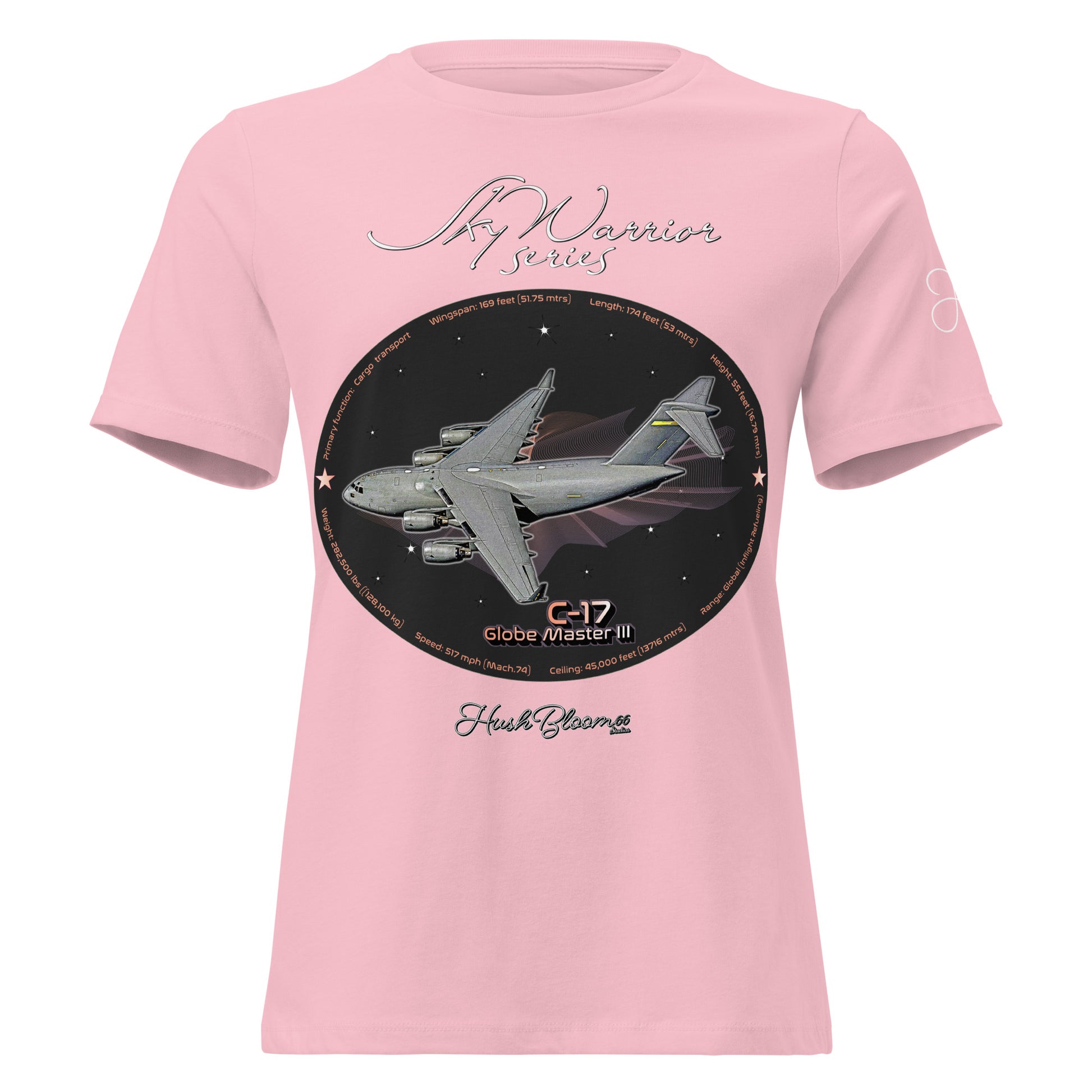 Pink - C17 Globe Master III Women's Relaxed T-Shirt