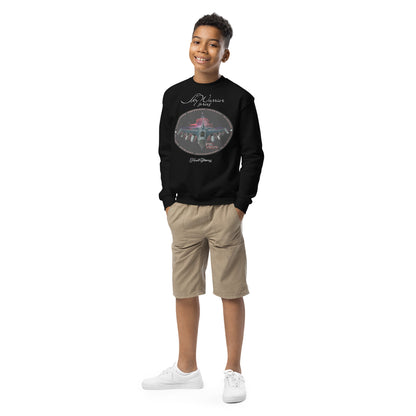 Black - F16 Falcon Youth crewneck sweatshirt
