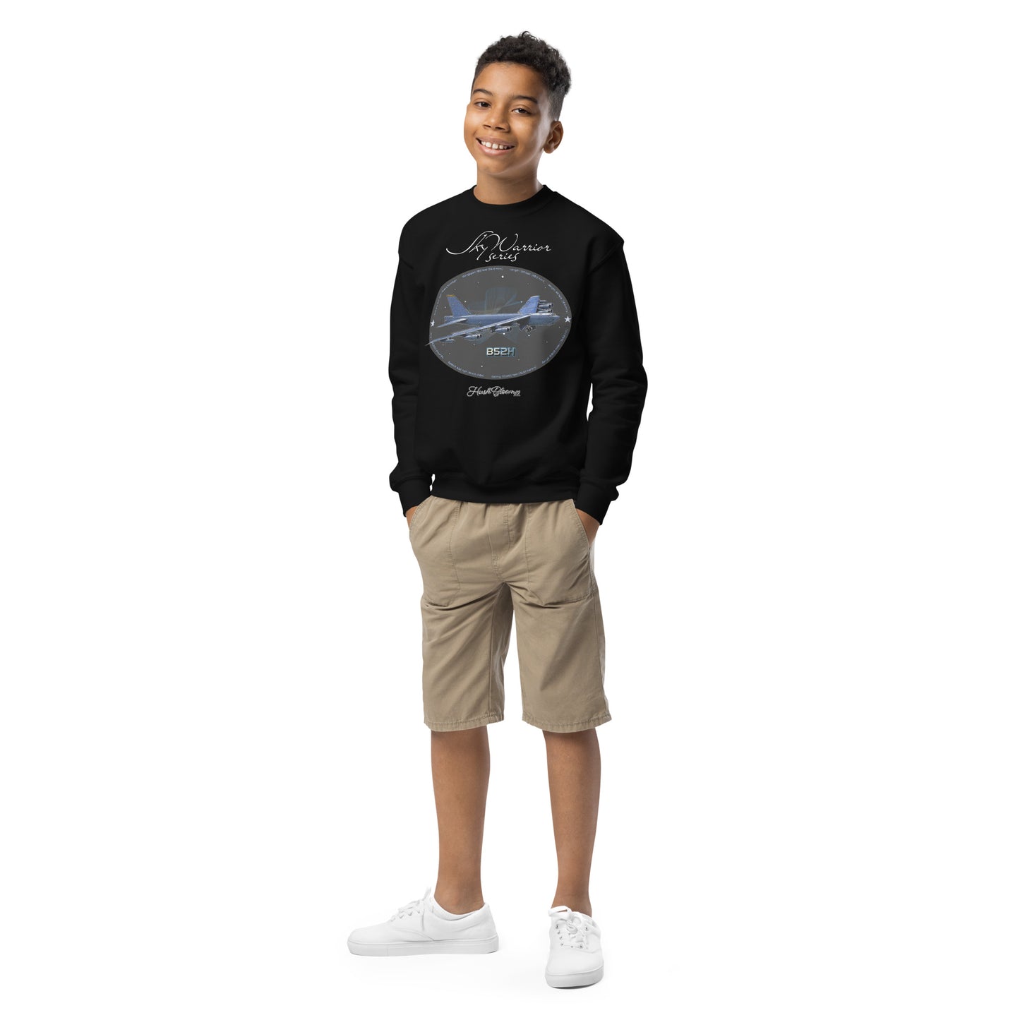 Black - B52H Stratofortress Youth crewneck sweatshirt