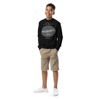 Black - AC130J Ghostrider Youth crewneck sweatshirt
