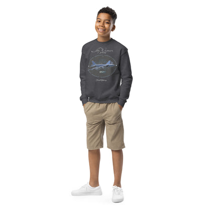 Dark Heather - B52H Stratofortress Youth crewneck sweatshirt