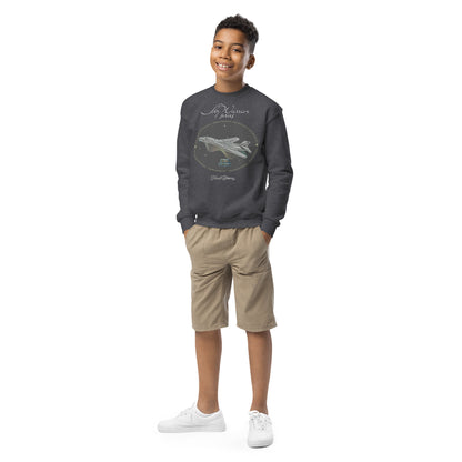 Dark Heather - B1B Lancer Youth crewneck sweatshirt