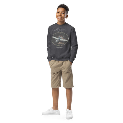 Dark Heather - A10C Thunderbolt Youth crewneck sweatshirt