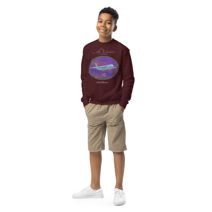 Maroon - C5 Galaxy (Limited Edition) Youth crewneck sweatshirt