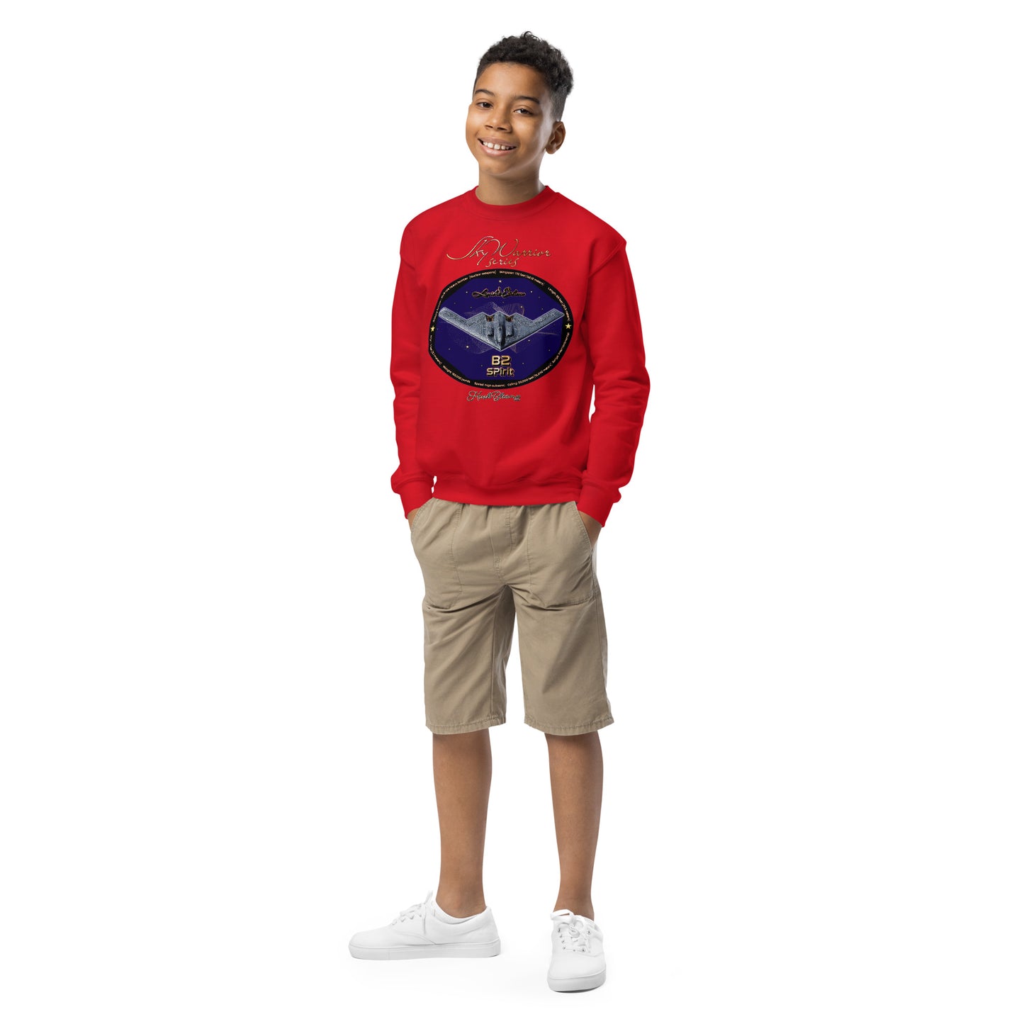 Red - B2 Spirit (Limited Edition) Youth crewneck sweatshirt