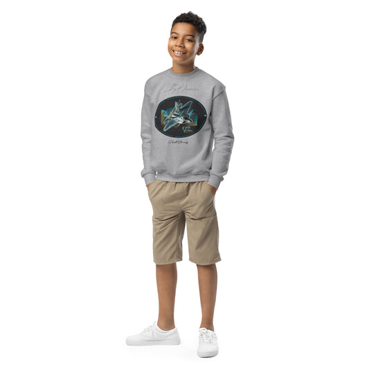 Sport Grey - F22 Raptor Youth crewneck sweatshirt