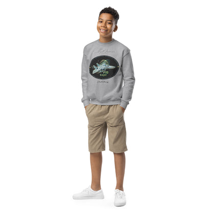 Sport Grey - F15 Eagle Youth crewneck sweatshirt