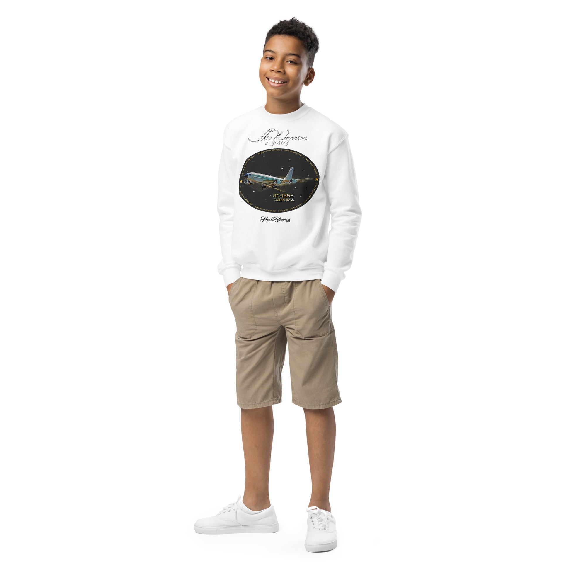 White - RC135S Cobraball Youth crewneck sweatshirt