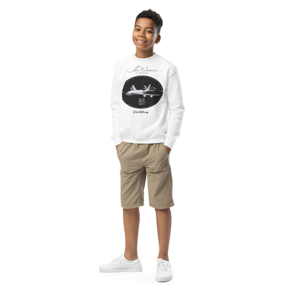 White - E3 Sentry AWACS Youth crewneck sweatshirt