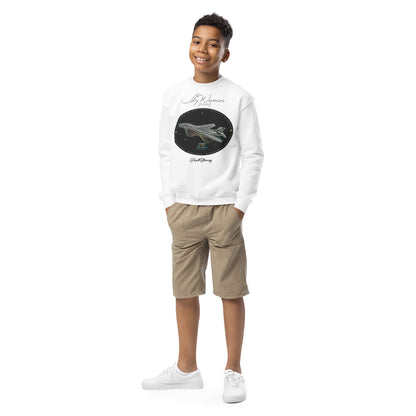 White - B1B Lancer Youth crewneck sweatshirt