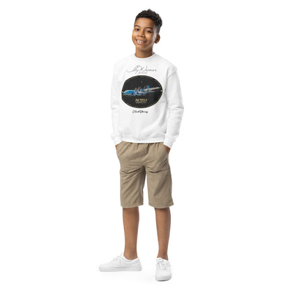 White - AC130J Ghostrider Youth crewneck sweatshirt