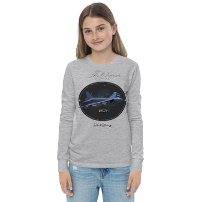 Athletic Heather - B52H Stratofortress Youth long sleeve tee