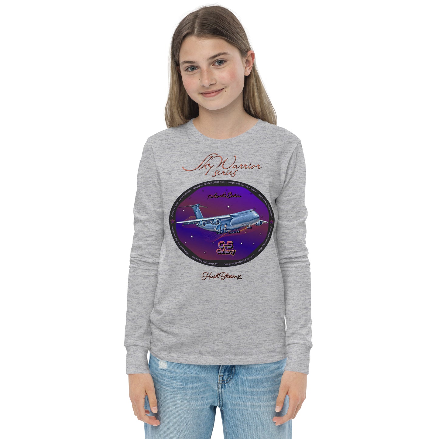 Athletic Heather - C5 Galaxy (Limited Edition) Youth long sleeve tee