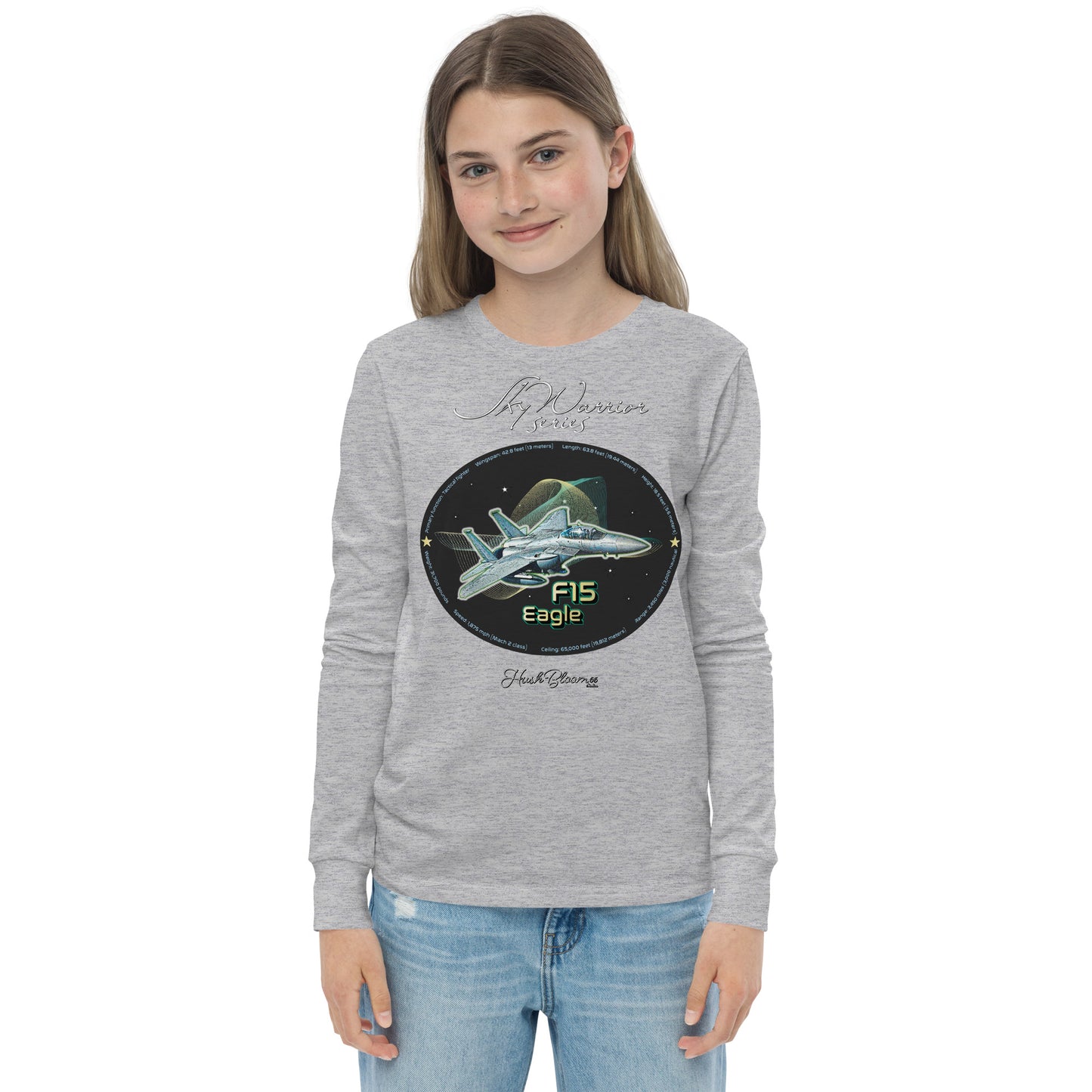 Athletic Heather - F15 Eagle Youth long sleeve tee