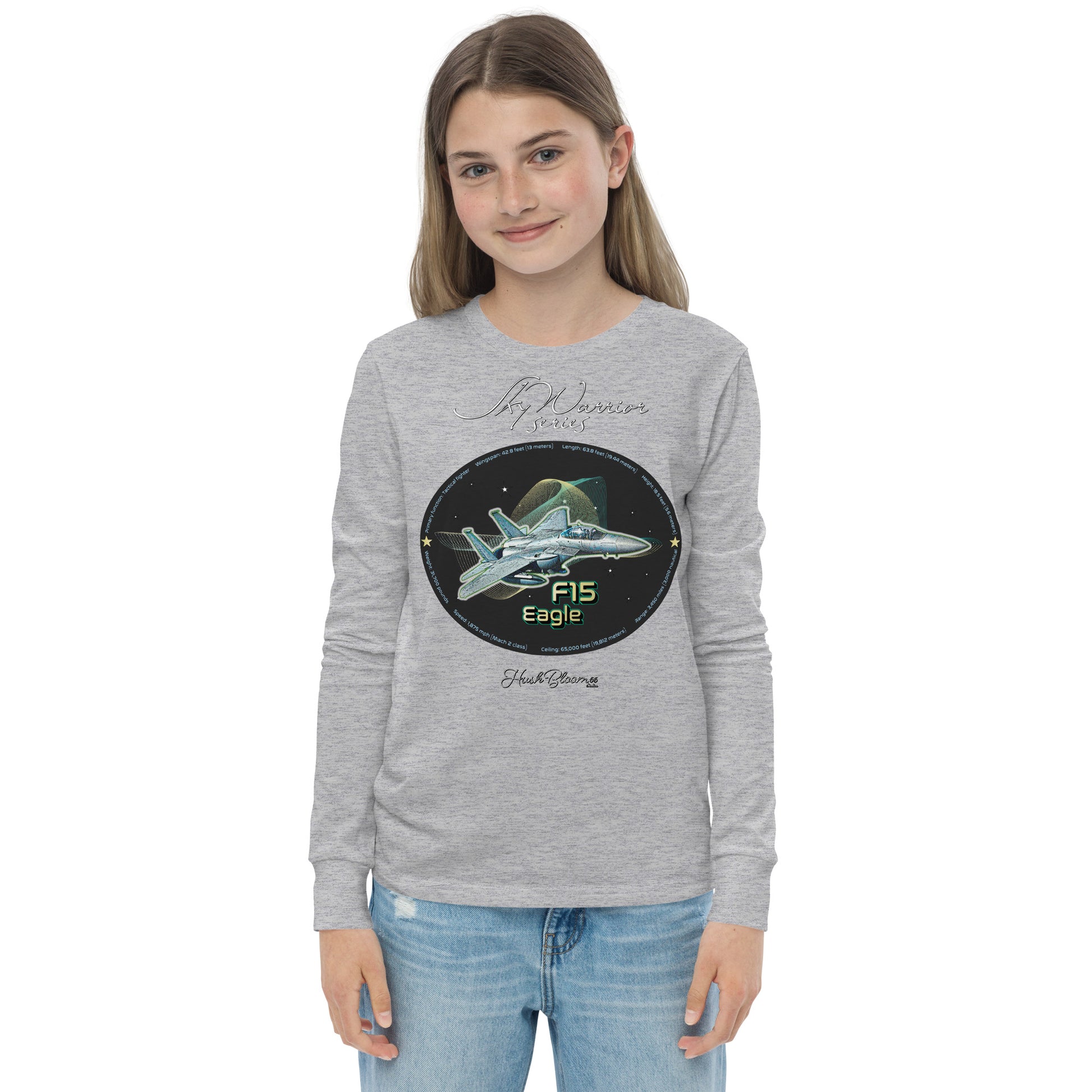 Athletic Heather - F15 Eagle Youth long sleeve tee