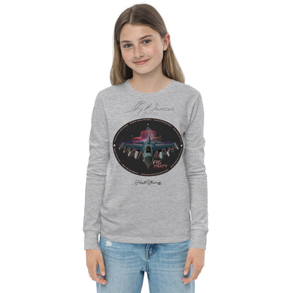Athletic Heather - F16 Falcon Youth long sleeve tee