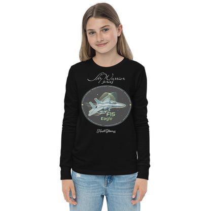 Black - F15 Eagle Youth long sleeve tee