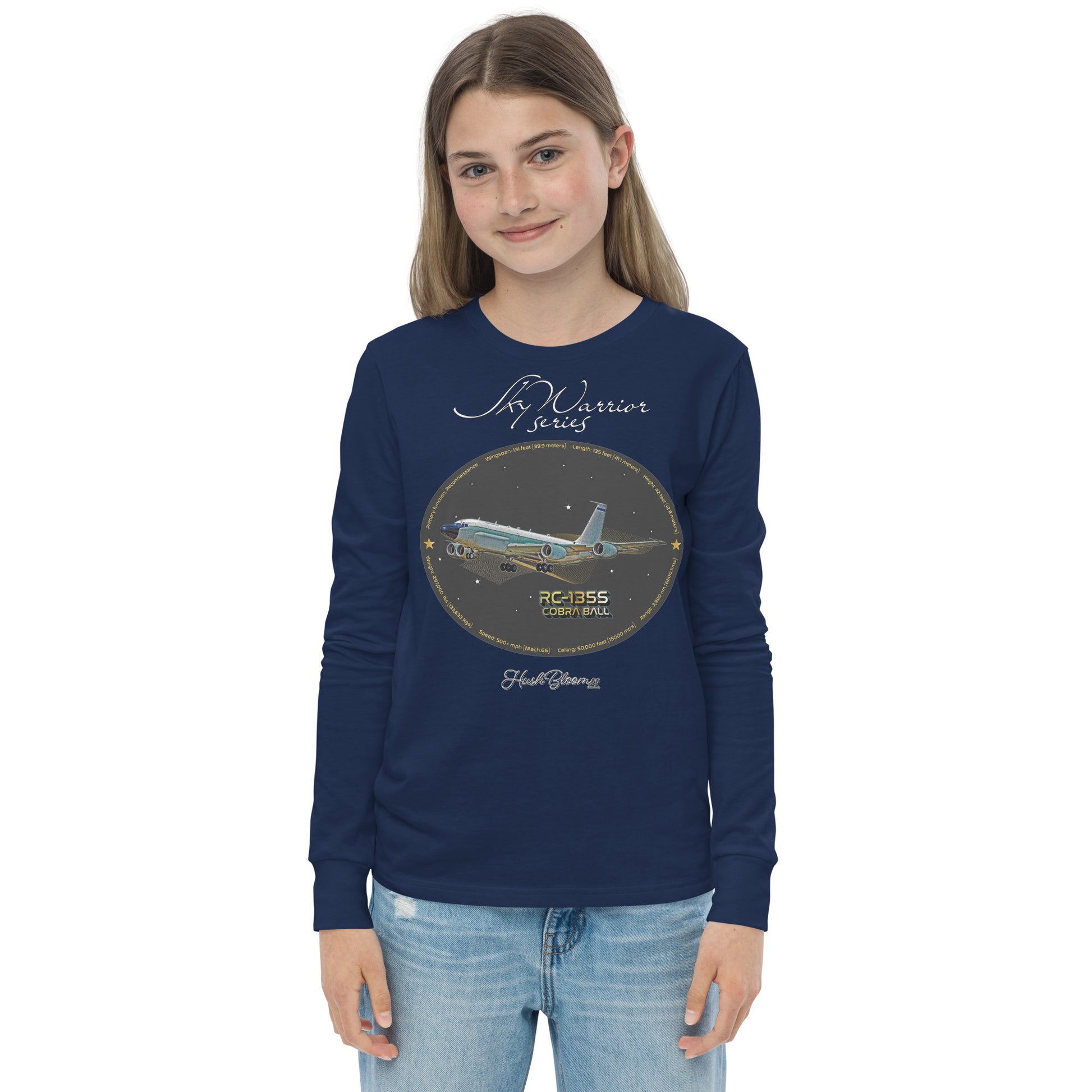 Navy - RC135S Cobraball Youth long sleeve tee