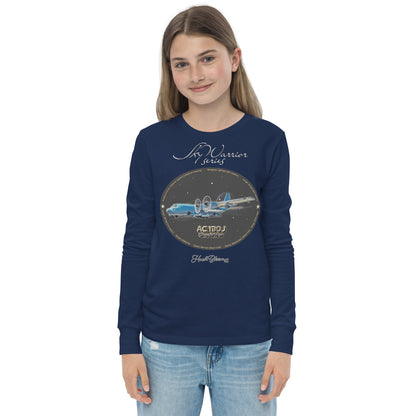 Navy - AC130J Ghostrider Youth long sleeve tee