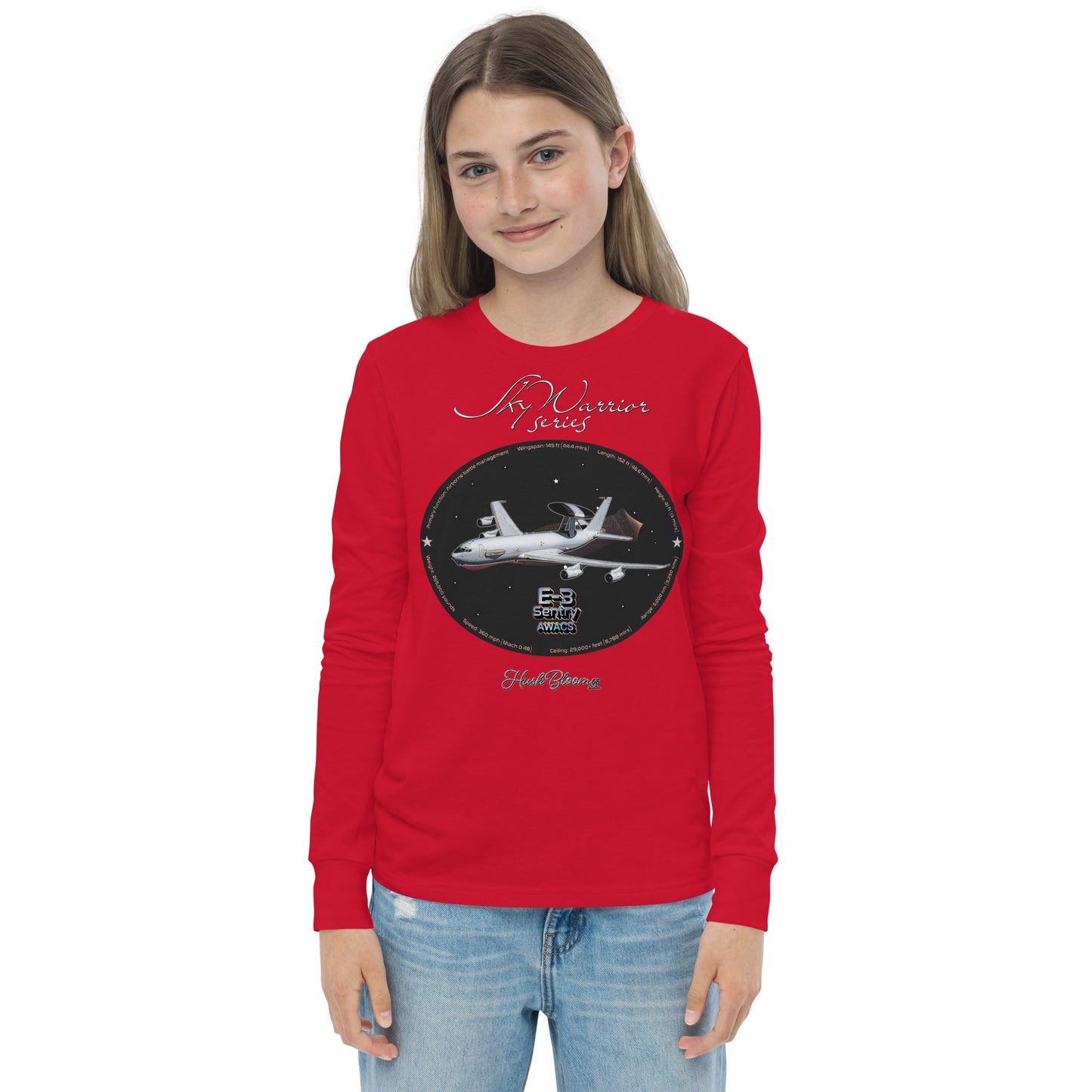 Red - E3 Sentry Youth long sleeve tee