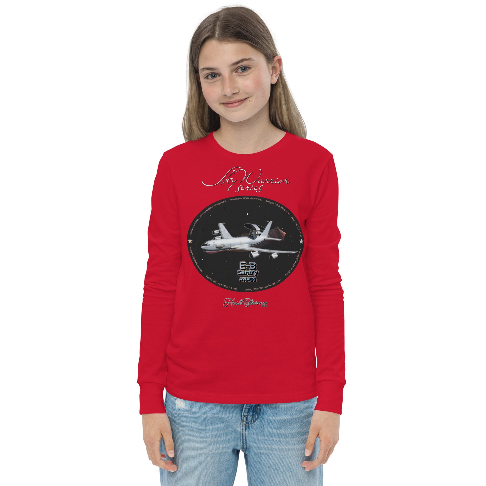 Red - E3 Sentry Youth long sleeve tee