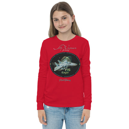 Red - F15 Eagle Youth long sleeve tee