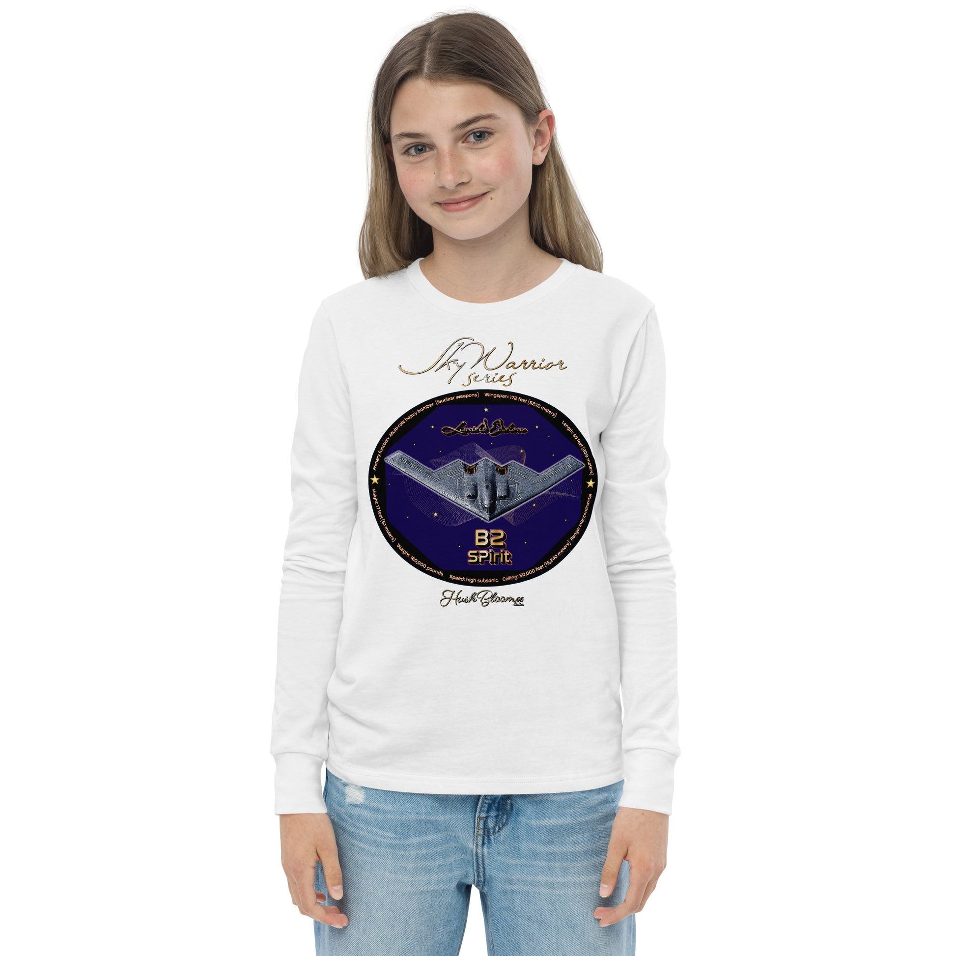 White - B2 Spirit (Limited Edition) Youth long sleeve tee