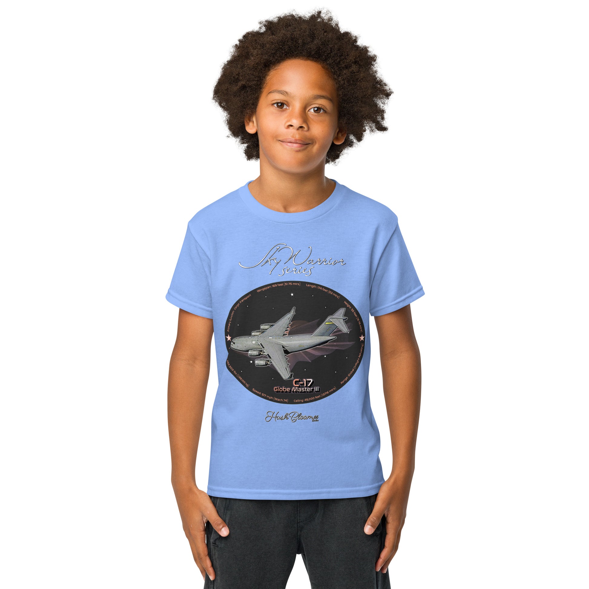 Carolina Blue - C17 Globe Master III Youth t-shirt