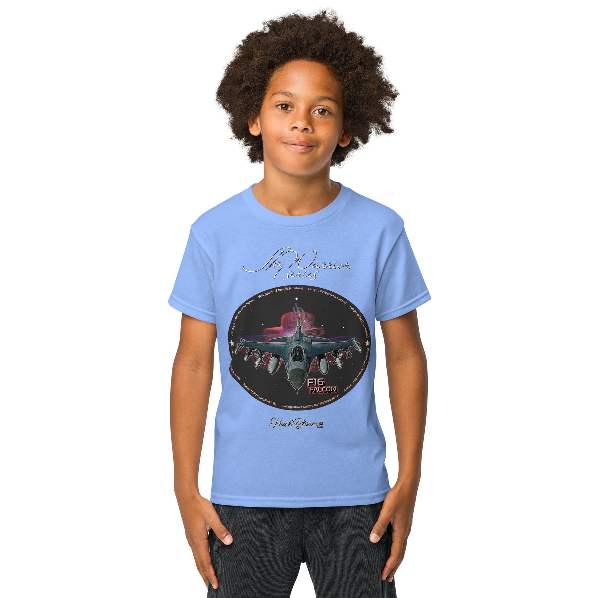 Carolina Blue - F16 Falcon Youth t-shirt