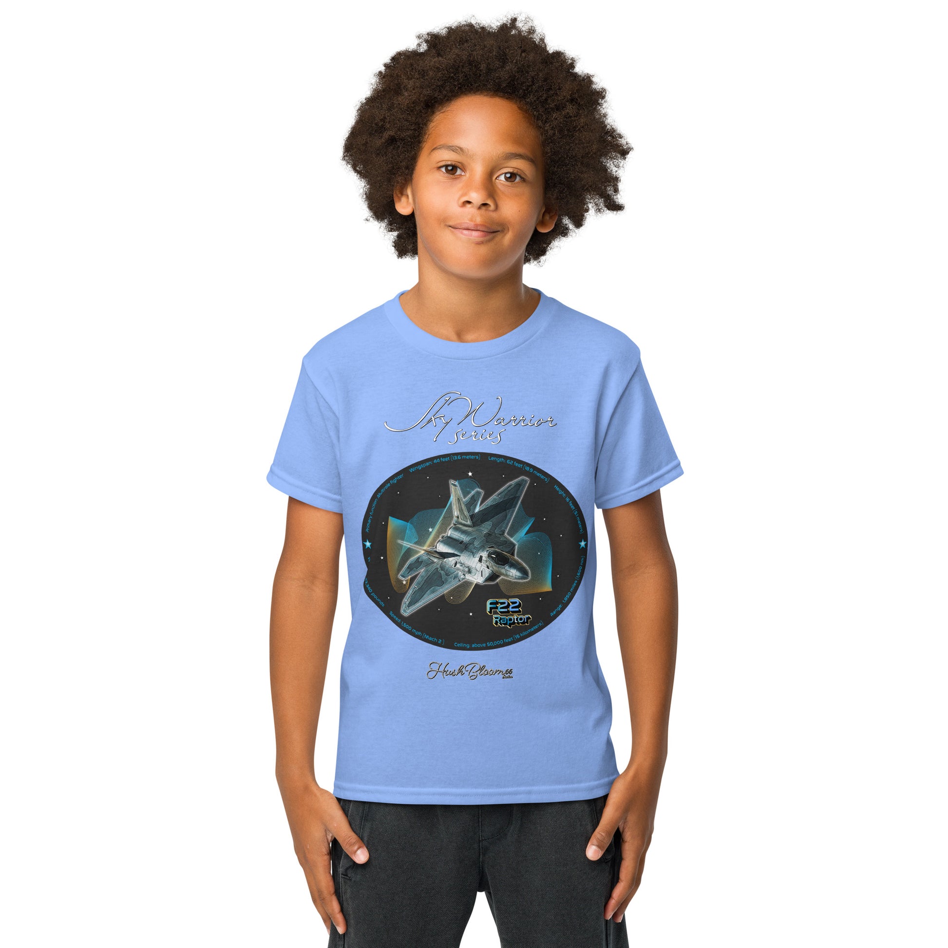 Carolina Blue - F22 Raptor Youth t-shirt