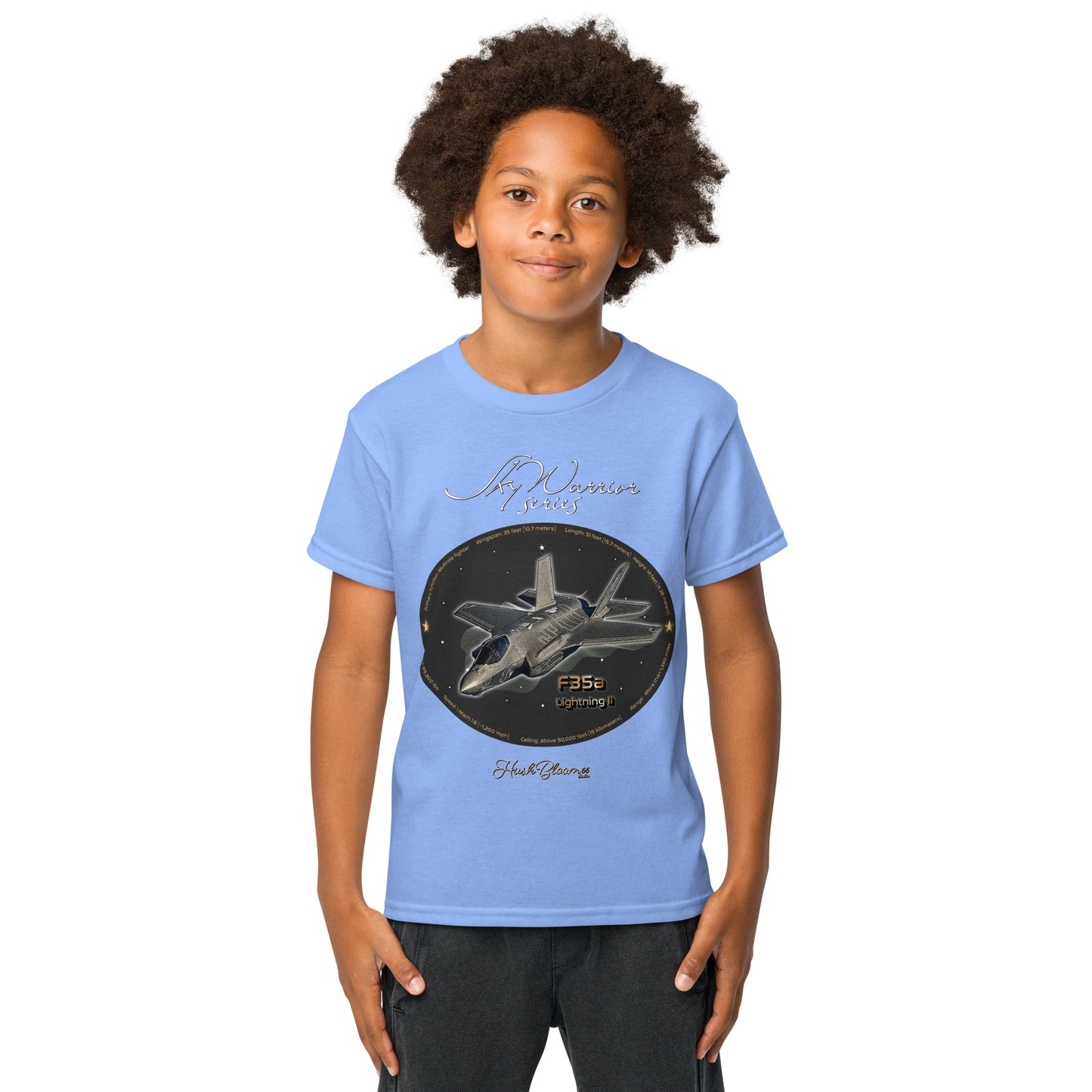Carolina Blue - F35A Lightning Youth t-shirt
