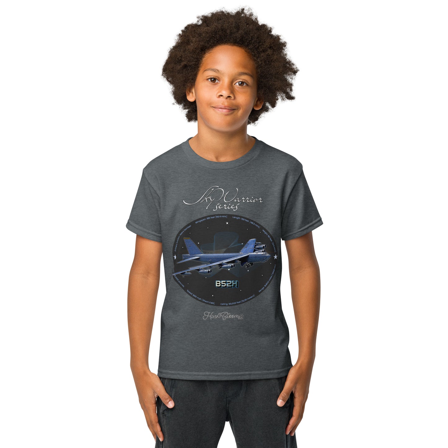 Dark Heather - B52H Stratofortress- Youth t-shirt T-Shirt