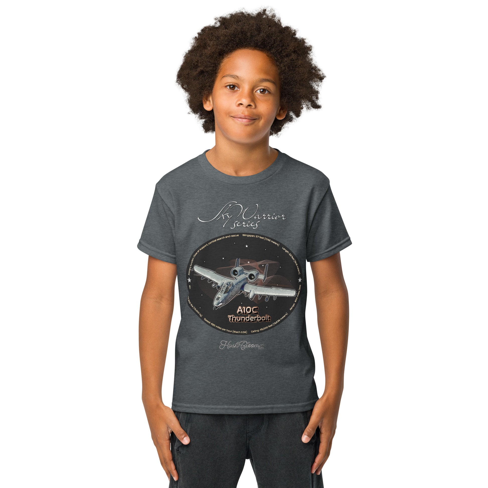 Dark Heather - A10C Thunderbolt Youth t-shirt