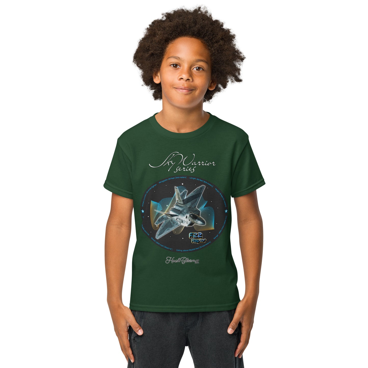 Forest Green - F22 Raptor Youth t-shirt
