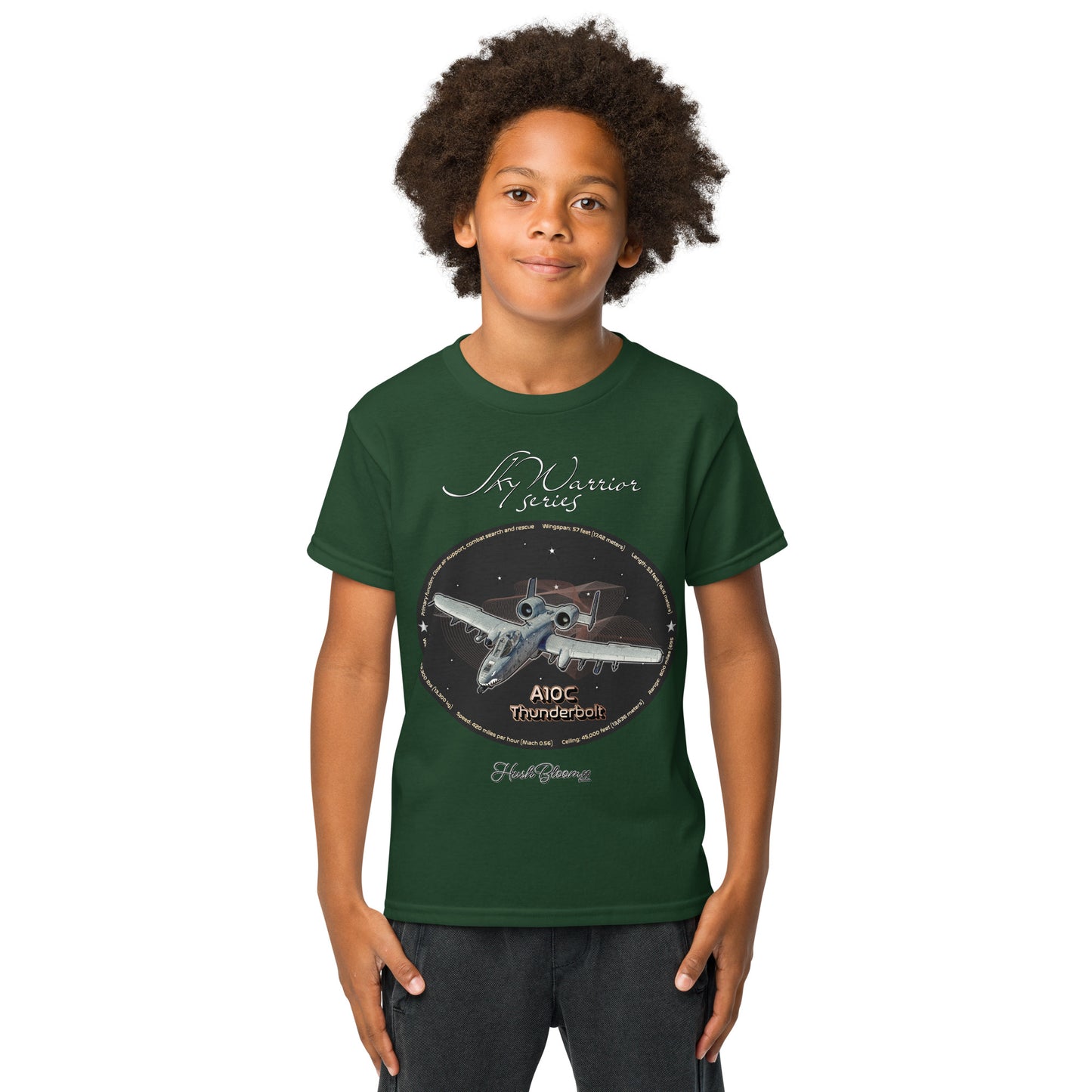 Forest Green - A10C Thunderbolt Youth t-shirt
