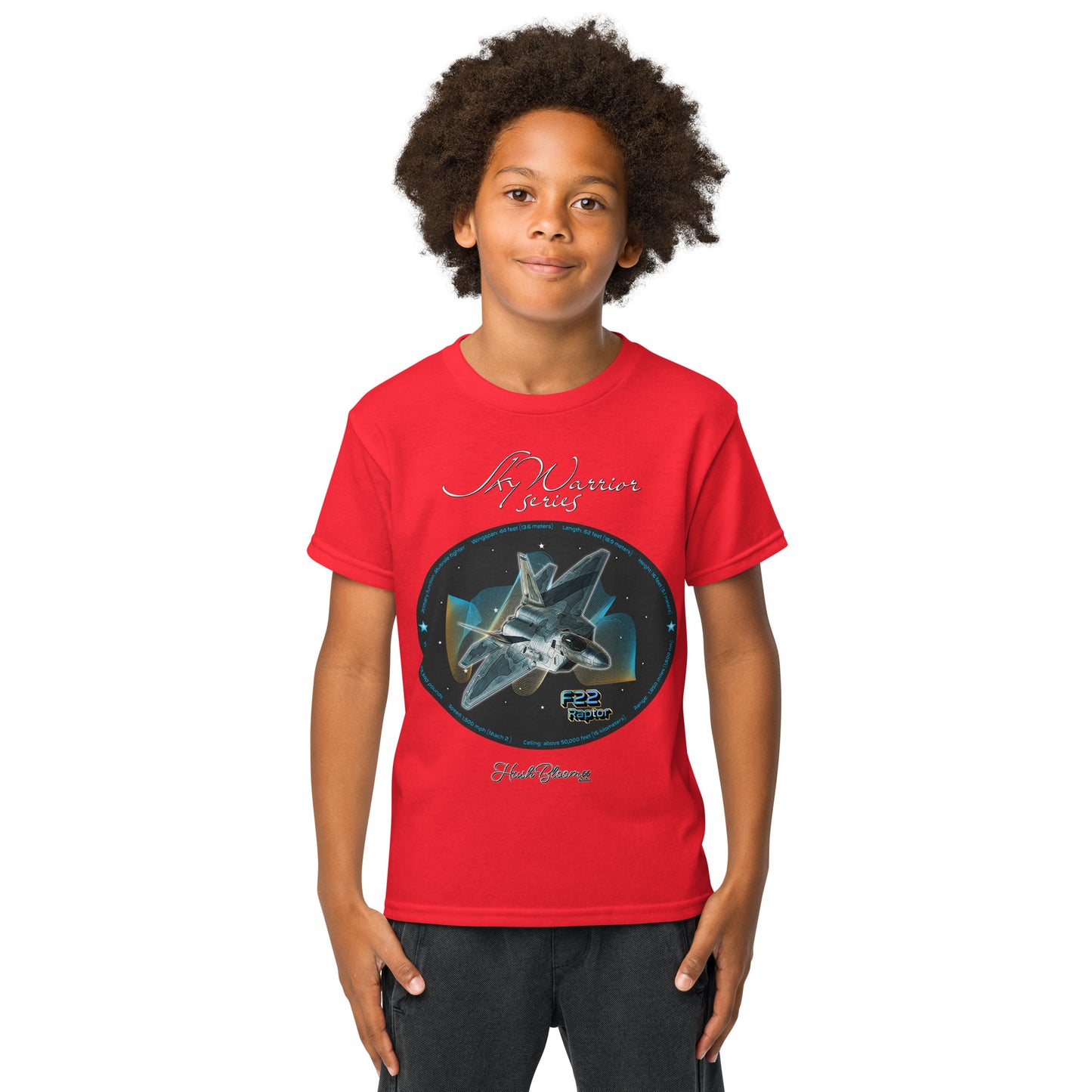 Red - F22 Raptor Youth t-shirt