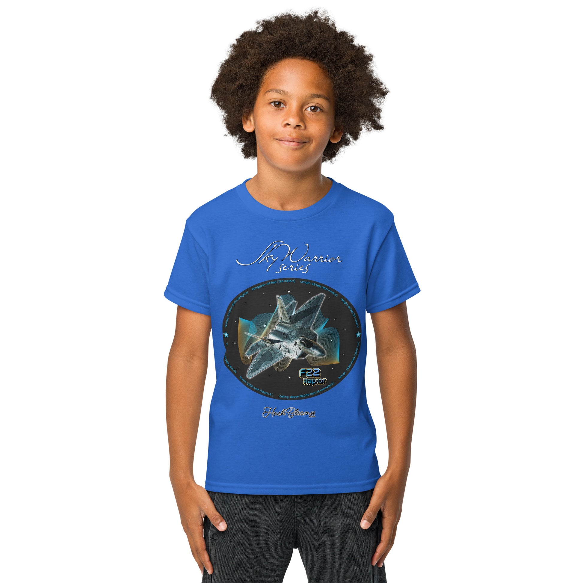 Royal - F22 Raptor Youth t-shirt
